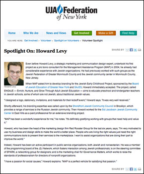 UJA-Federation UJA-Federation Volunteer Spotlight on Howard Levy